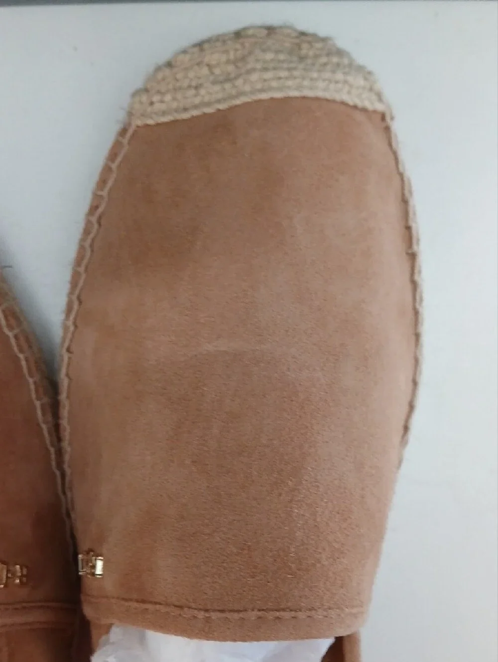 Lauren Ralph Lauren Cognac Suede Espadrille Flats
